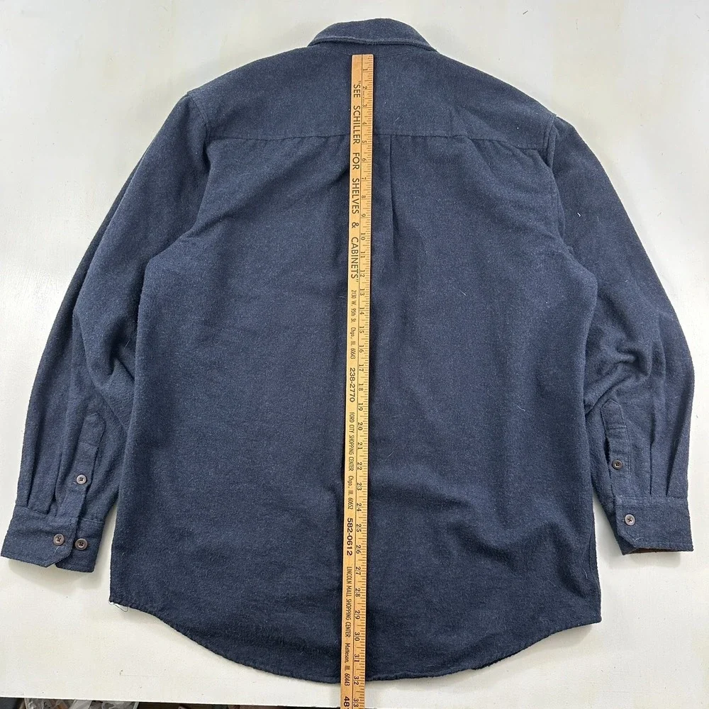 Work N Sport Chamois‎ Flannel Shirt Mens Large TALL LT Blue Gray Cotton Shacket